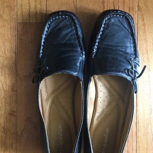 Black loafers